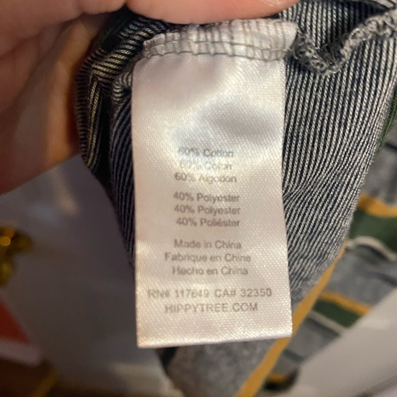 Hippy Tree Cotton Polyester Blend Multicolored Striped Crewneck Shirt Size XL - Picture 3 of 5